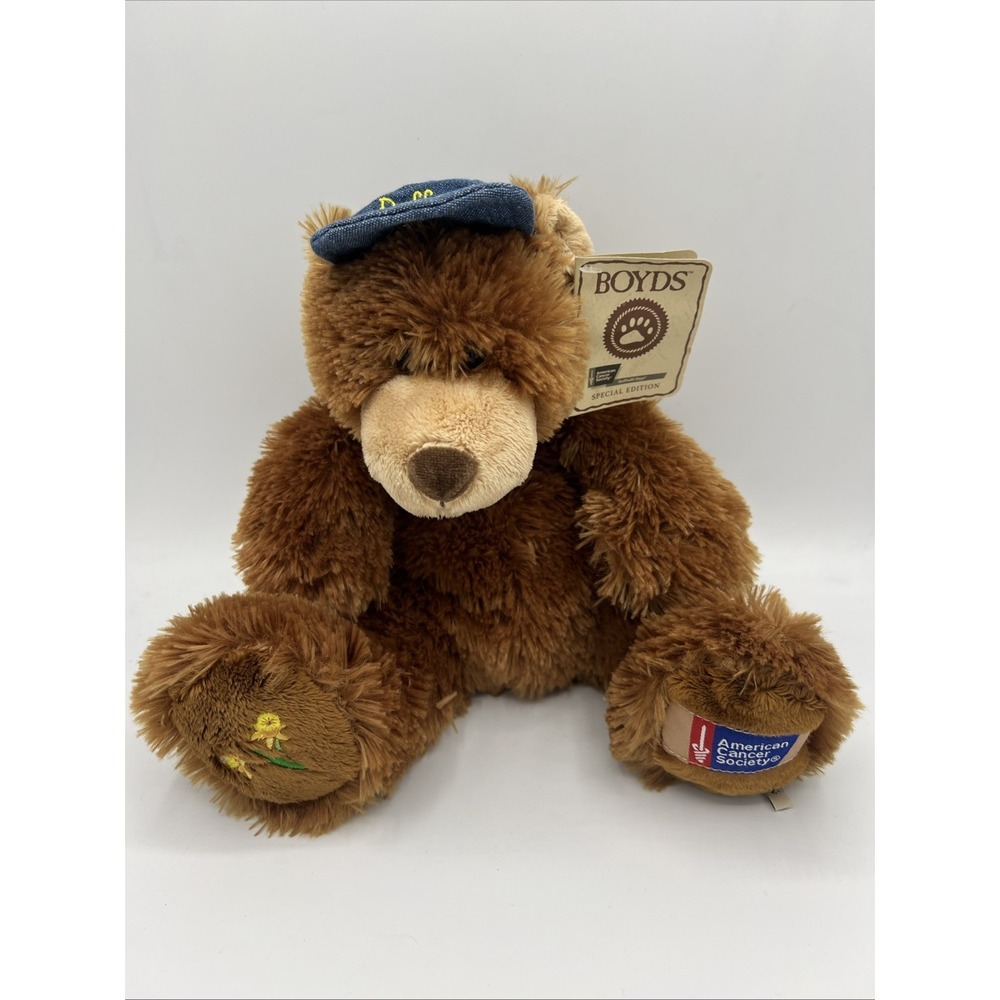 Boyds Bears 2007 "Hugh" American Cancer Society Daffodil Plush NWT